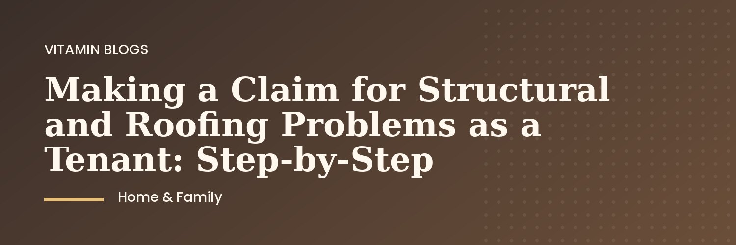 Damaged roof and structural cracks in a rented UK property