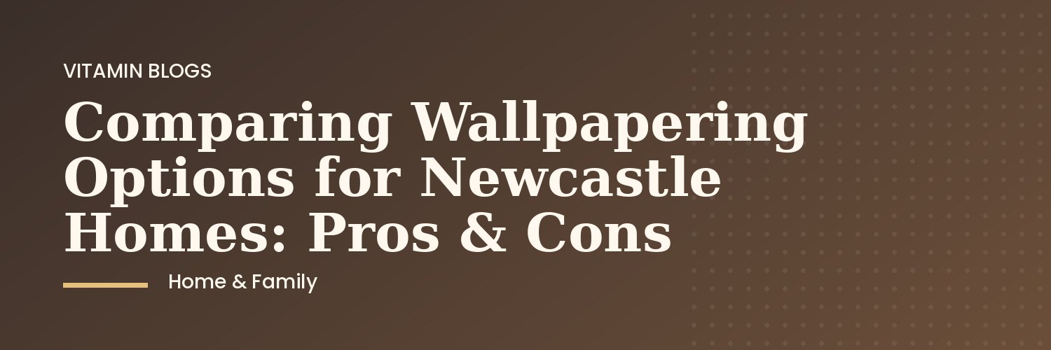 Person wallpapering a feature wall in a Newcastle home